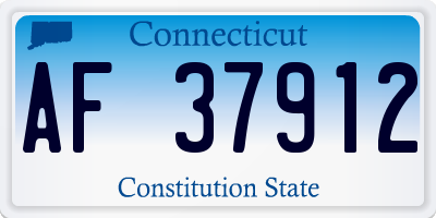 CT license plate AF37912