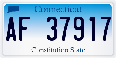 CT license plate AF37917