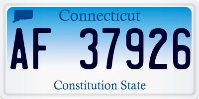 CT license plate AF37926