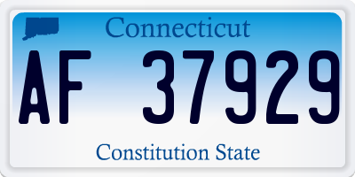 CT license plate AF37929