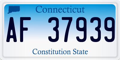 CT license plate AF37939