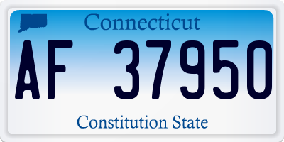 CT license plate AF37950