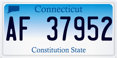 CT license plate AF37952