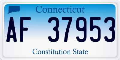 CT license plate AF37953