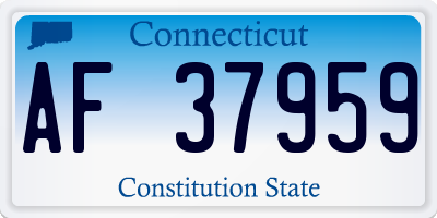 CT license plate AF37959
