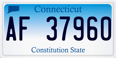 CT license plate AF37960
