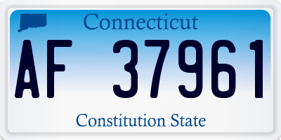 CT license plate AF37961