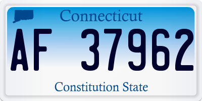 CT license plate AF37962