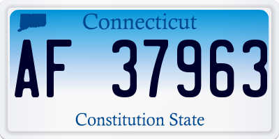 CT license plate AF37963