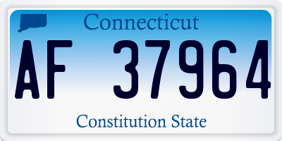 CT license plate AF37964