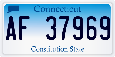 CT license plate AF37969