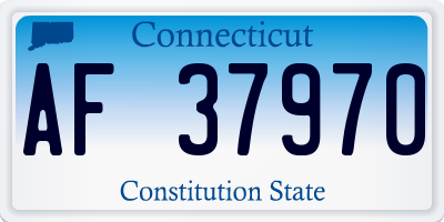 CT license plate AF37970