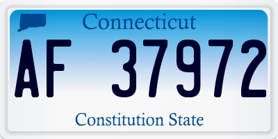 CT license plate AF37972