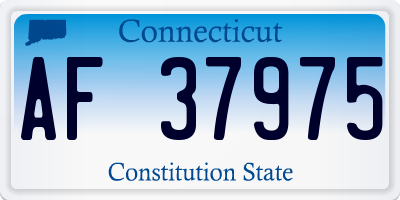 CT license plate AF37975