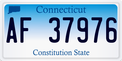 CT license plate AF37976
