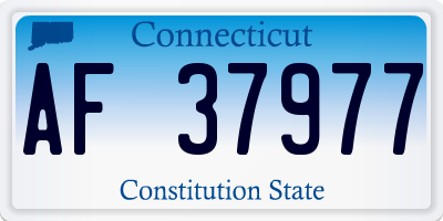CT license plate AF37977