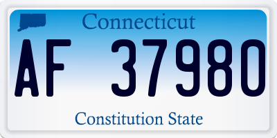 CT license plate AF37980