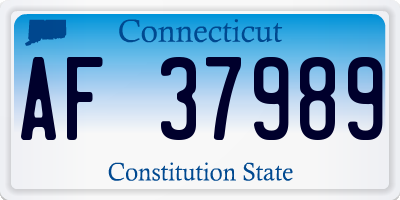 CT license plate AF37989