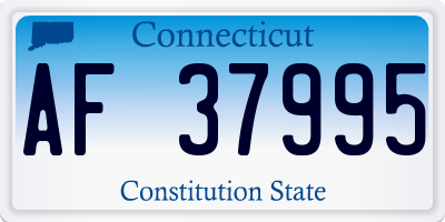 CT license plate AF37995