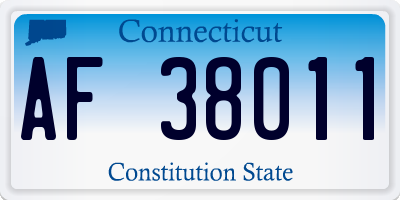 CT license plate AF38011