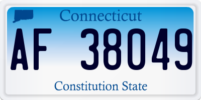 CT license plate AF38049