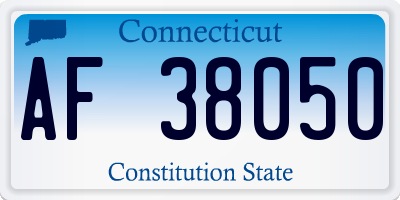 CT license plate AF38050