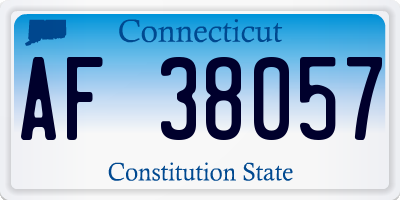 CT license plate AF38057