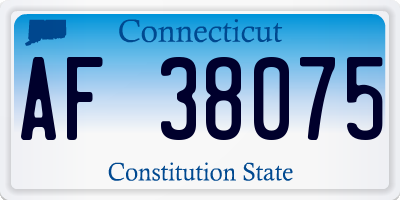CT license plate AF38075