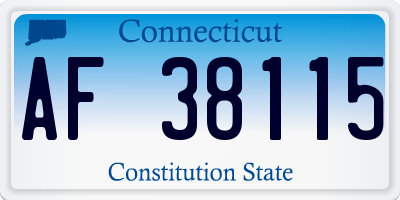 CT license plate AF38115
