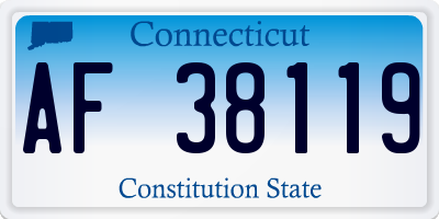 CT license plate AF38119