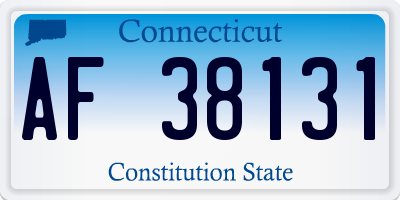 CT license plate AF38131
