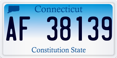 CT license plate AF38139