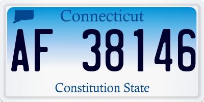 CT license plate AF38146