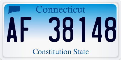 CT license plate AF38148