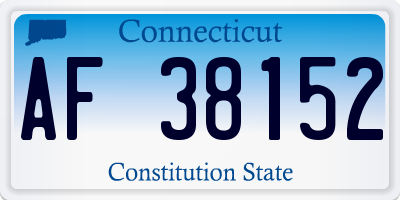 CT license plate AF38152