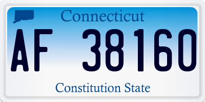 CT license plate AF38160