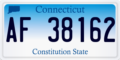 CT license plate AF38162