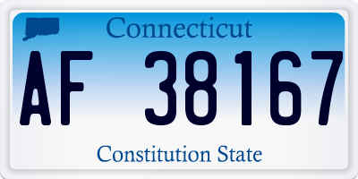 CT license plate AF38167