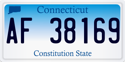CT license plate AF38169