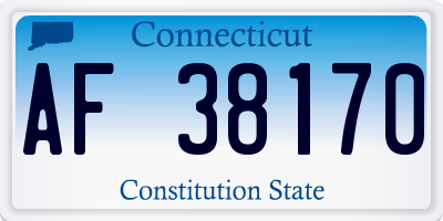 CT license plate AF38170