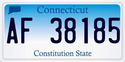 CT license plate AF38185