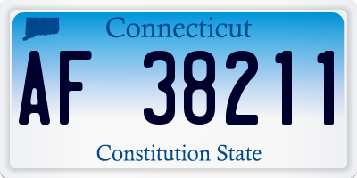 CT license plate AF38211