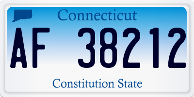 CT license plate AF38212