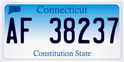 CT license plate AF38237