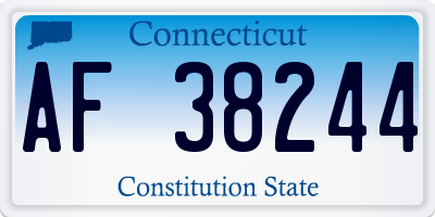 CT license plate AF38244
