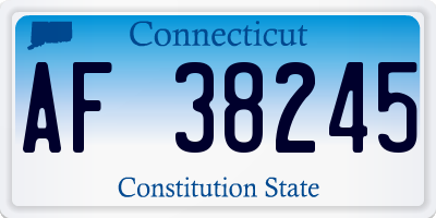 CT license plate AF38245