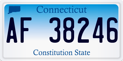 CT license plate AF38246