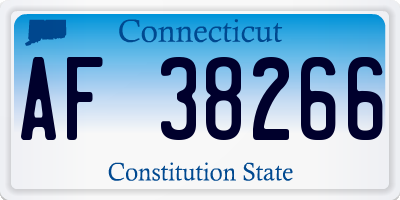 CT license plate AF38266