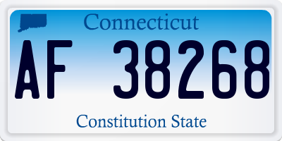 CT license plate AF38268