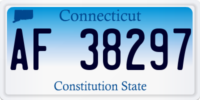 CT license plate AF38297